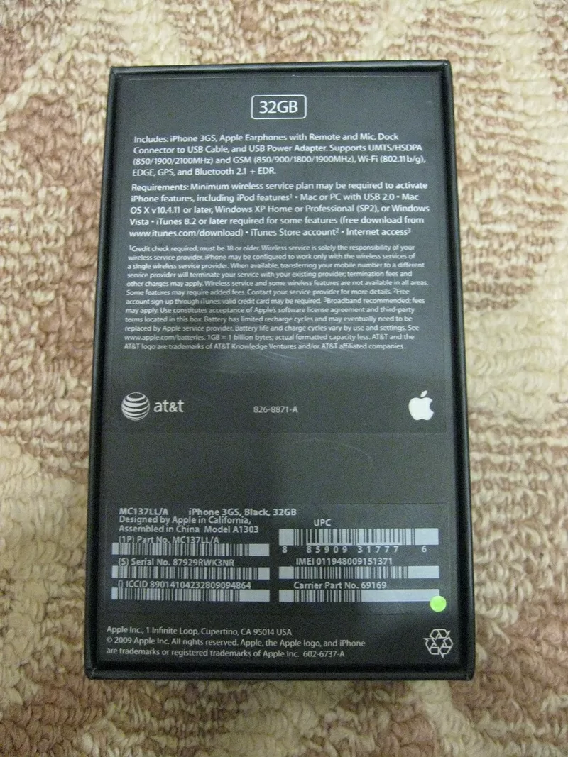 Продам Apple iPhone 3gs 32 gb (оригинал) + чехол в подарок! 6