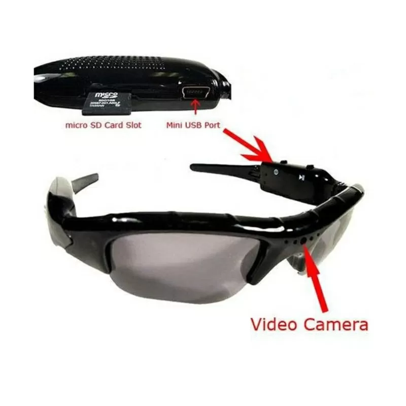 Солнце защитные очки мини видео камера 2